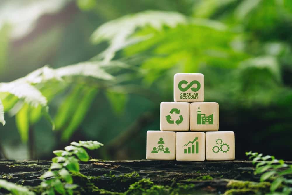 Ciclo di materiali e risorse secondo il modello di economia circolare